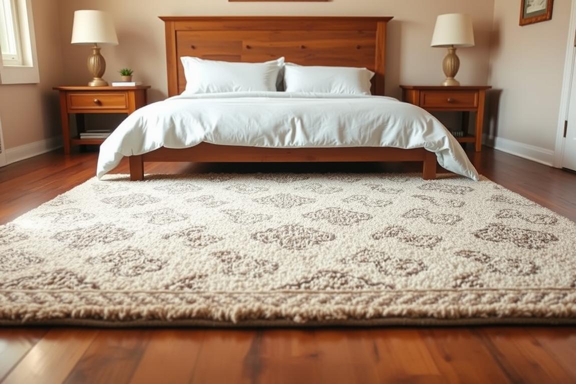 rug size for queen bed