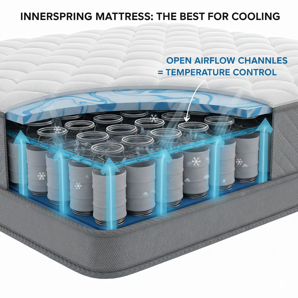 Illustration of eco-friendly vs conventional best bed material choices