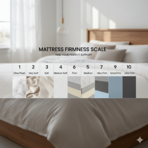 cozy modern bedroom illustrating the mattress firmness scale concept for sleep comfort