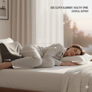 pillow loft hero alignment illustration for side and back sleepers