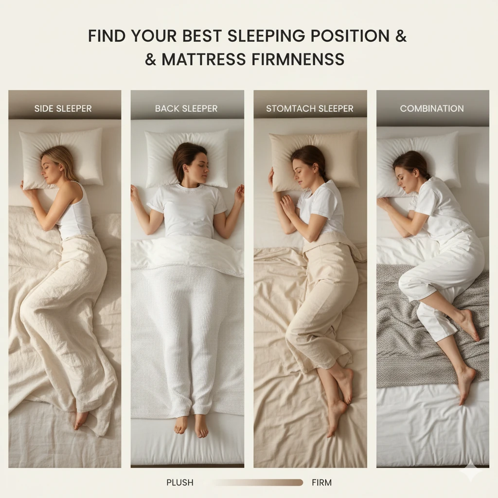 mattress firmness scale infographic summarizing key takeaways for diff featuring mattress firmness scale explained