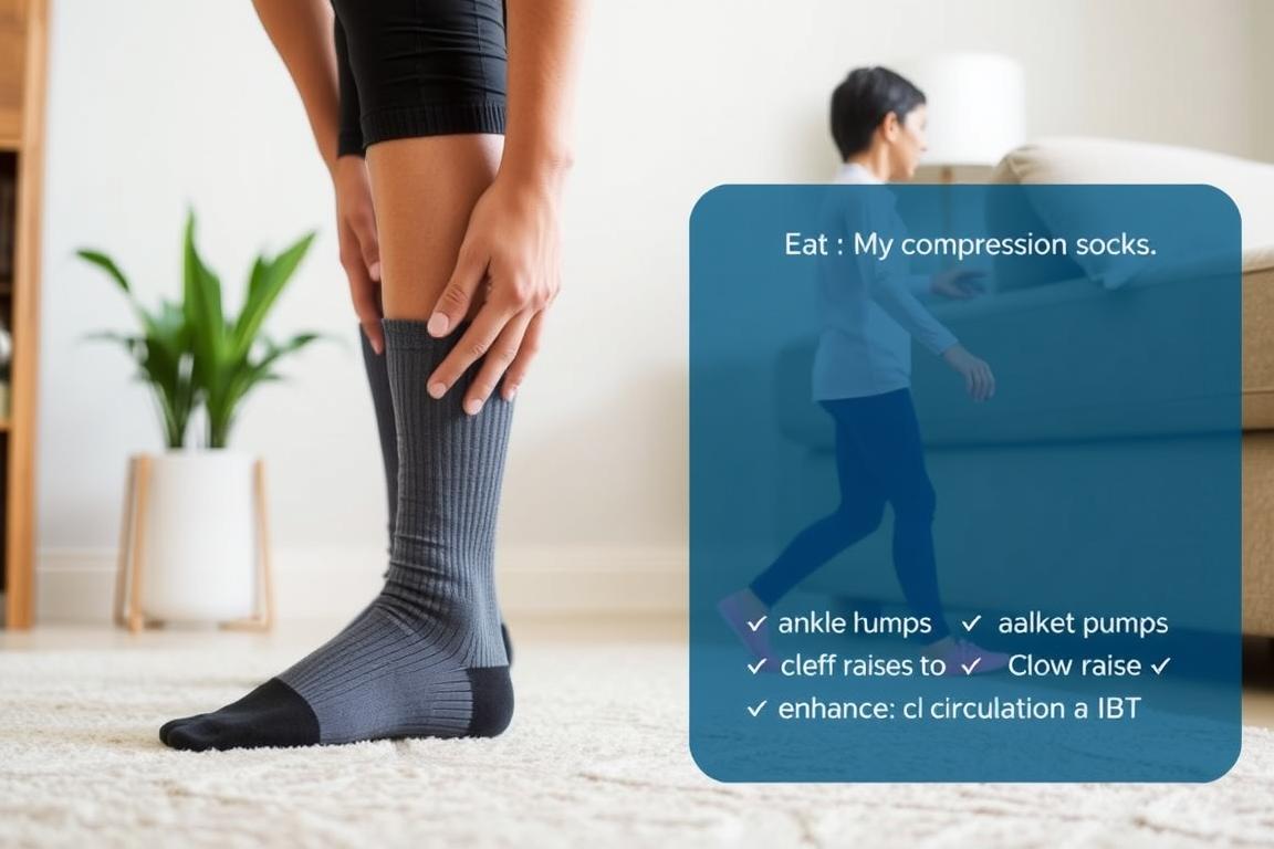 Person performing simple exercises to complement IBT for circulation