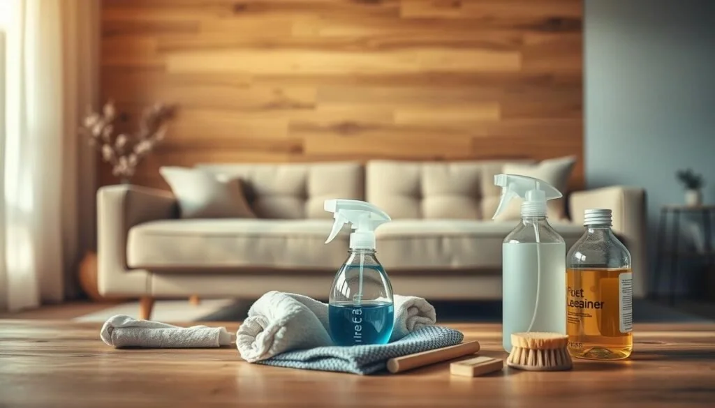 A warm-lit, well-composed image of a sofa bed showcasing maintenance tips.