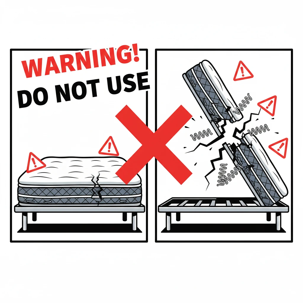 Hybrid mattress showing adjustable bed mattress compatibility with flexible coils and foam layers.