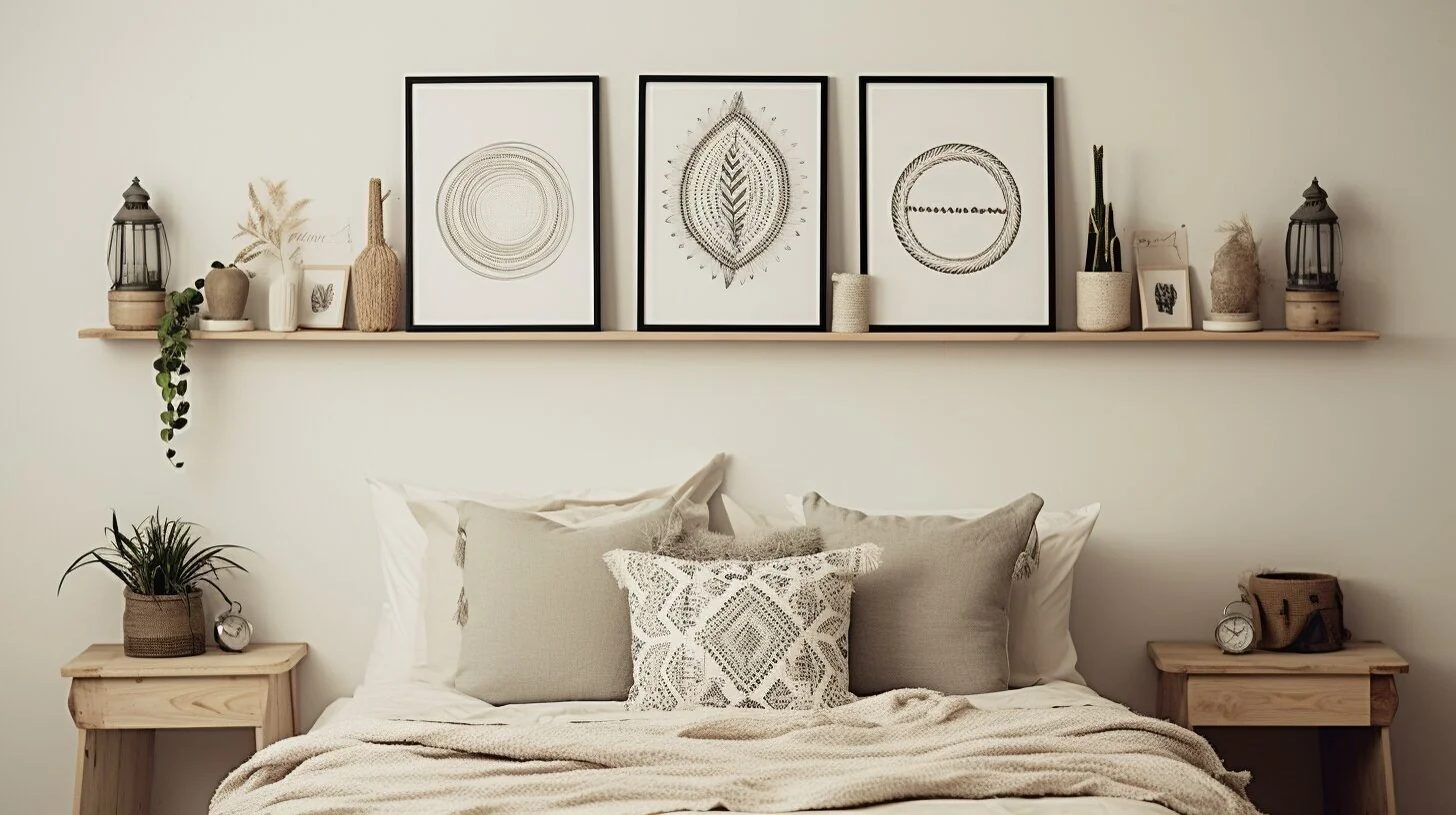 Weighted blanket and pillows styled as bed accessories for a calming sleep setup.