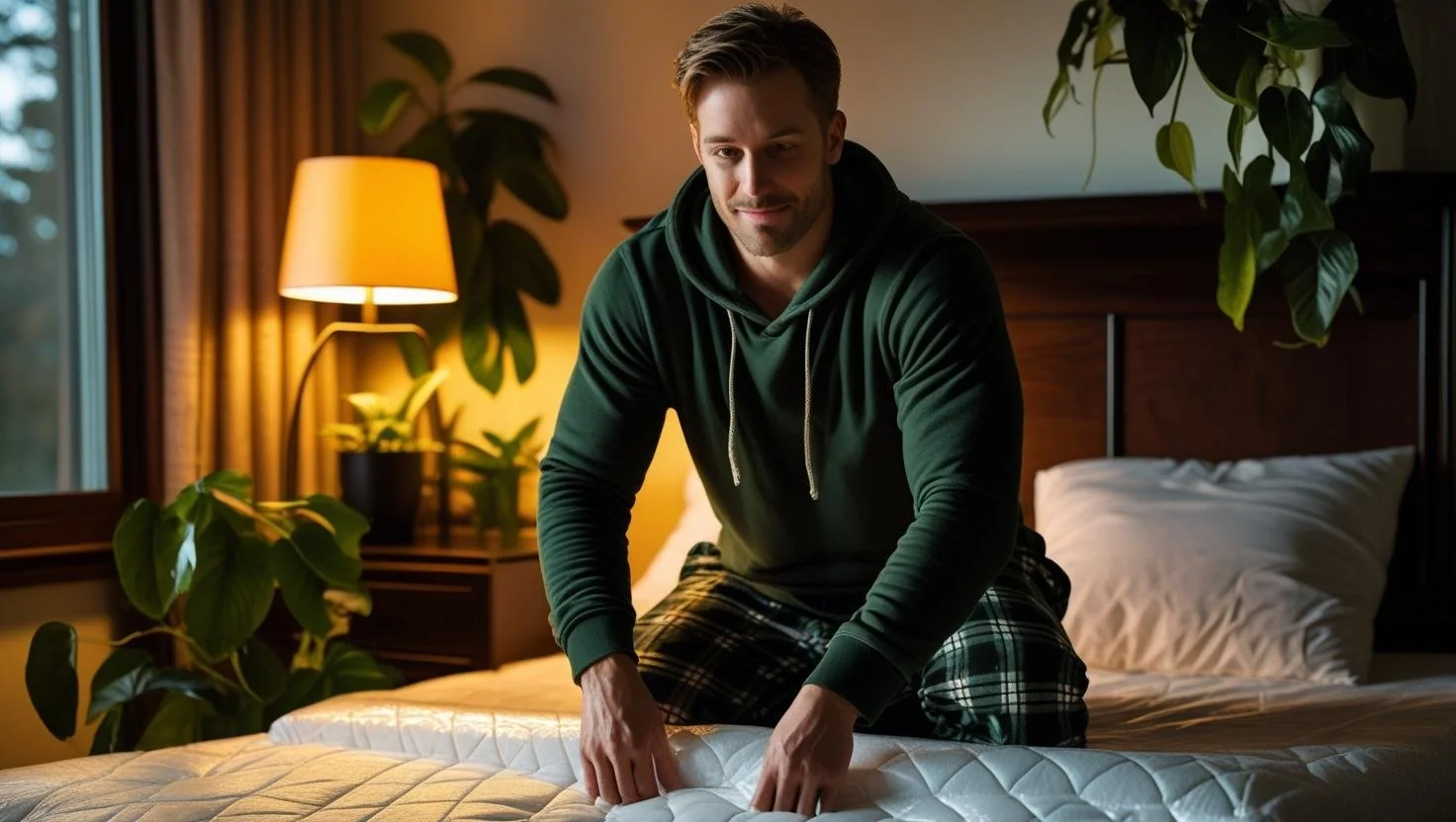 Signs of bed bugs visible on mattress cover