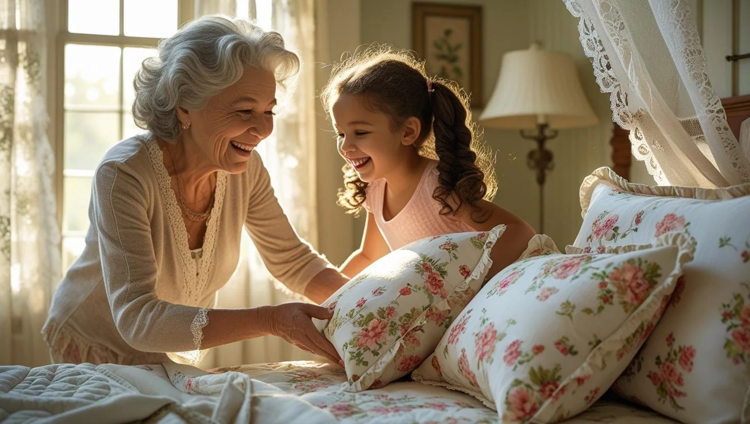 Stylish layering of bed shams and pillows