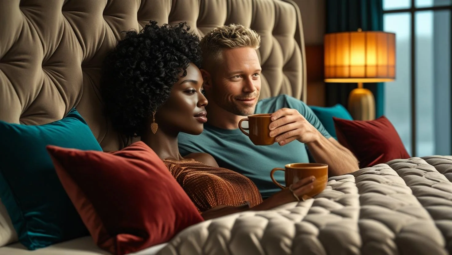 Layered decorative pillows as bedding accessories for cozy style