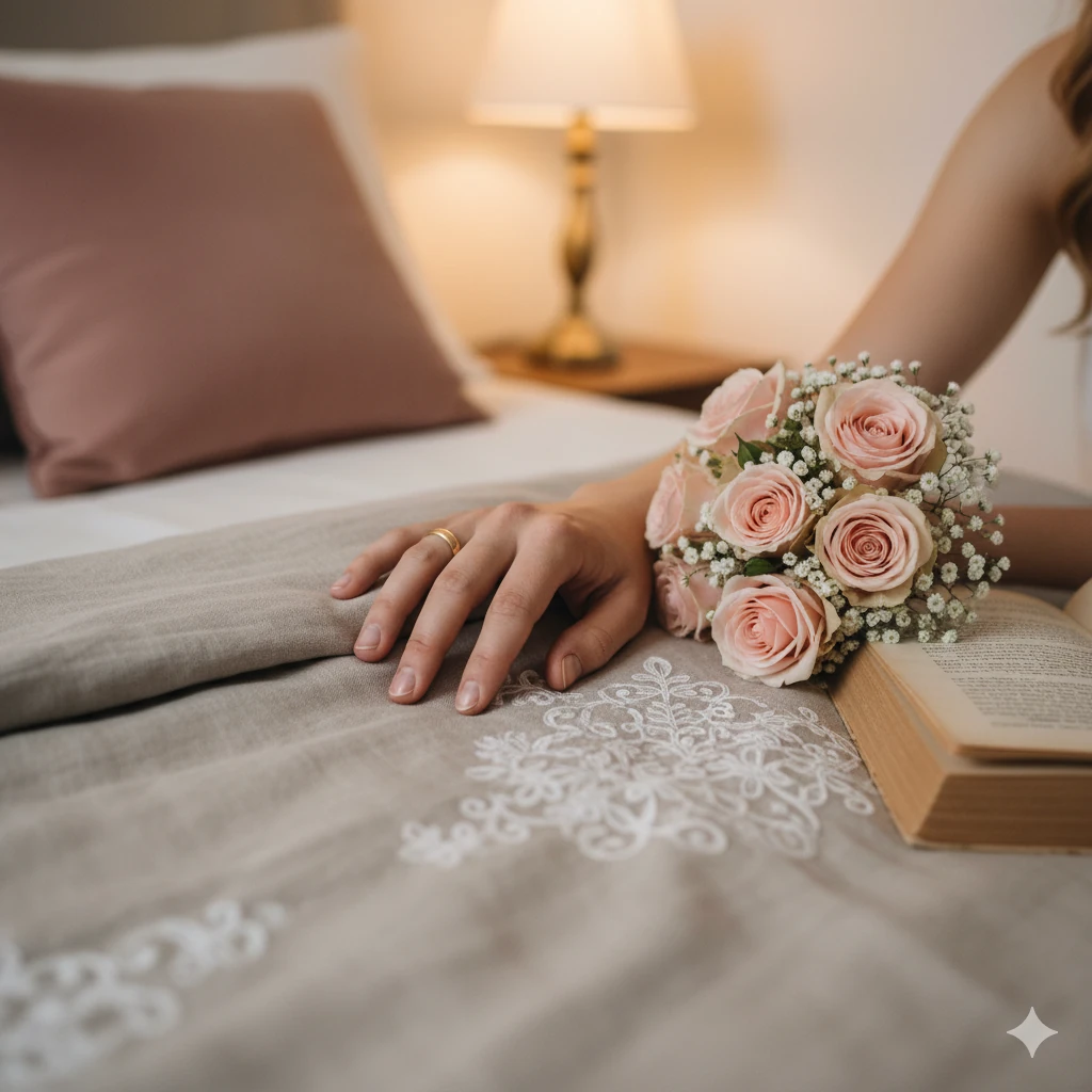 A historical illustration explains the disappearance of bedding ceremonies by showing how communities once witnessed the start of a marriage.