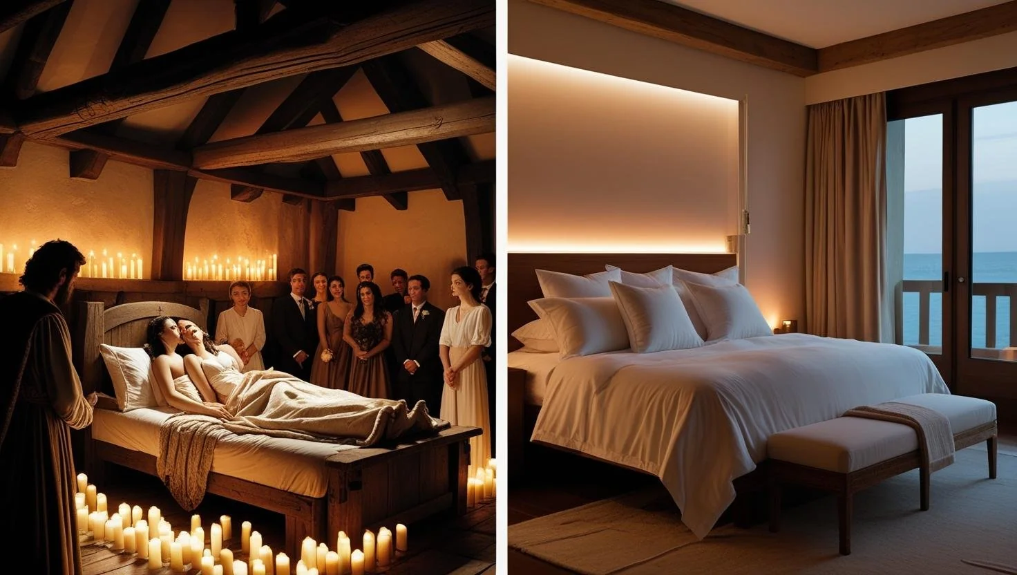 evolution of the role of bedding ceremonies from public to private rituals