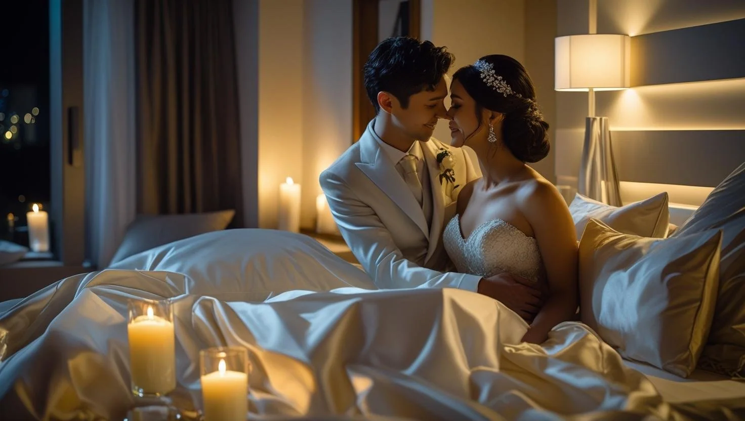 Medieval reenactment of the evolution of nuptial bedding ceremonies