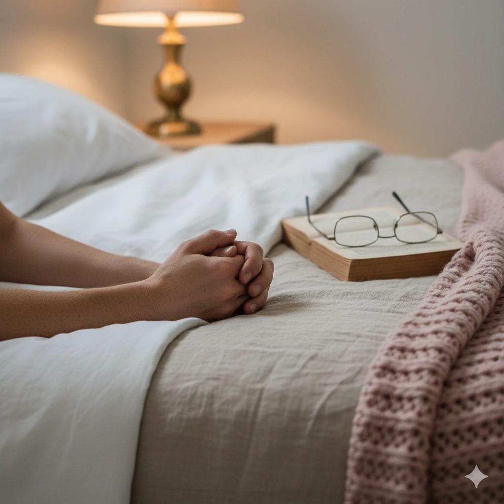 A modern bedroom vignette shows how the bedding ceremony lives on through private thresholds and quiet blessings, and this full-sentence alt text includes the exact focus keyword bedding ceremony.