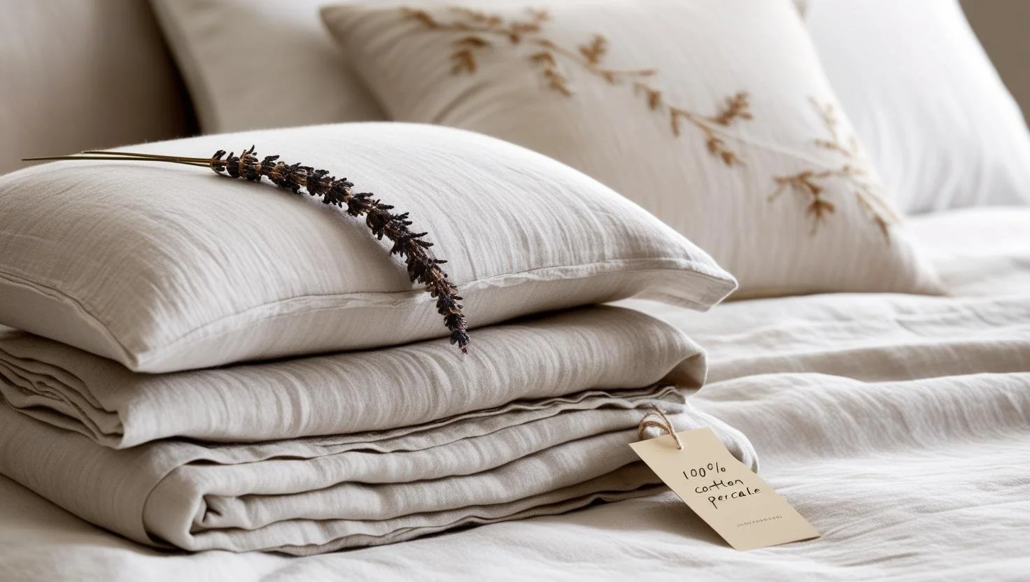 What is bedding shown in close-up fabric texture