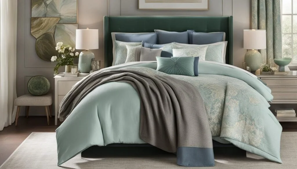 Best Bedding Types – elegant bedroom with cotton sateen sheets and a quilted coverlet for a cozy, luxurious feel