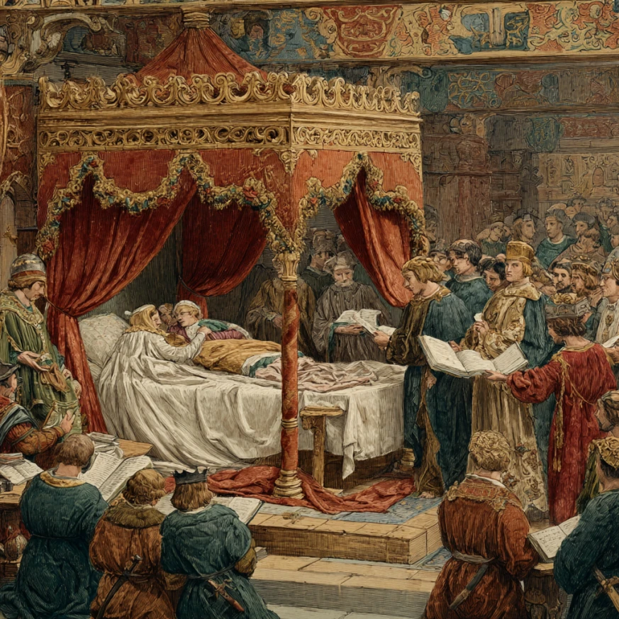 Origins of nuptial bedding ceremonies in medieval Europe with noble families