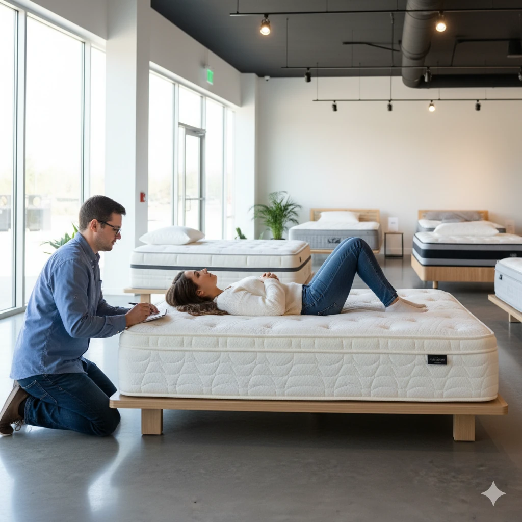 Firmness scale chart comparing mattress types firmness