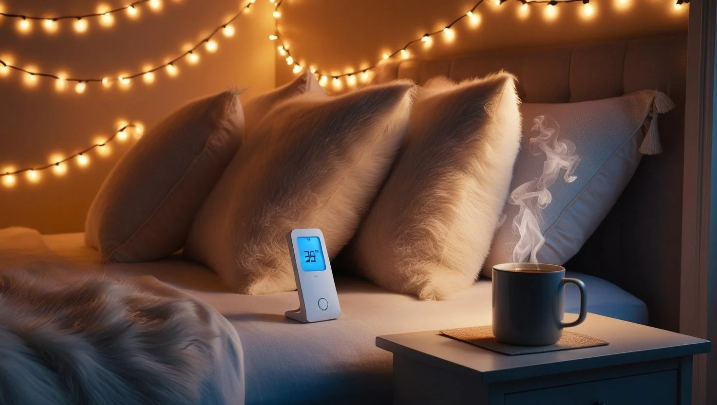 Cozy bedding maintaining the best temperature for sleep