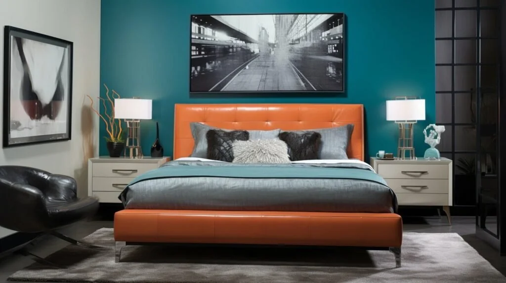 Bold accent pieces and artworks in modern bed designs