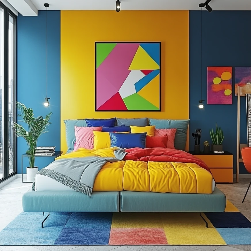 cozy bold bedroom decor for sleep with plush bedding and deep hues