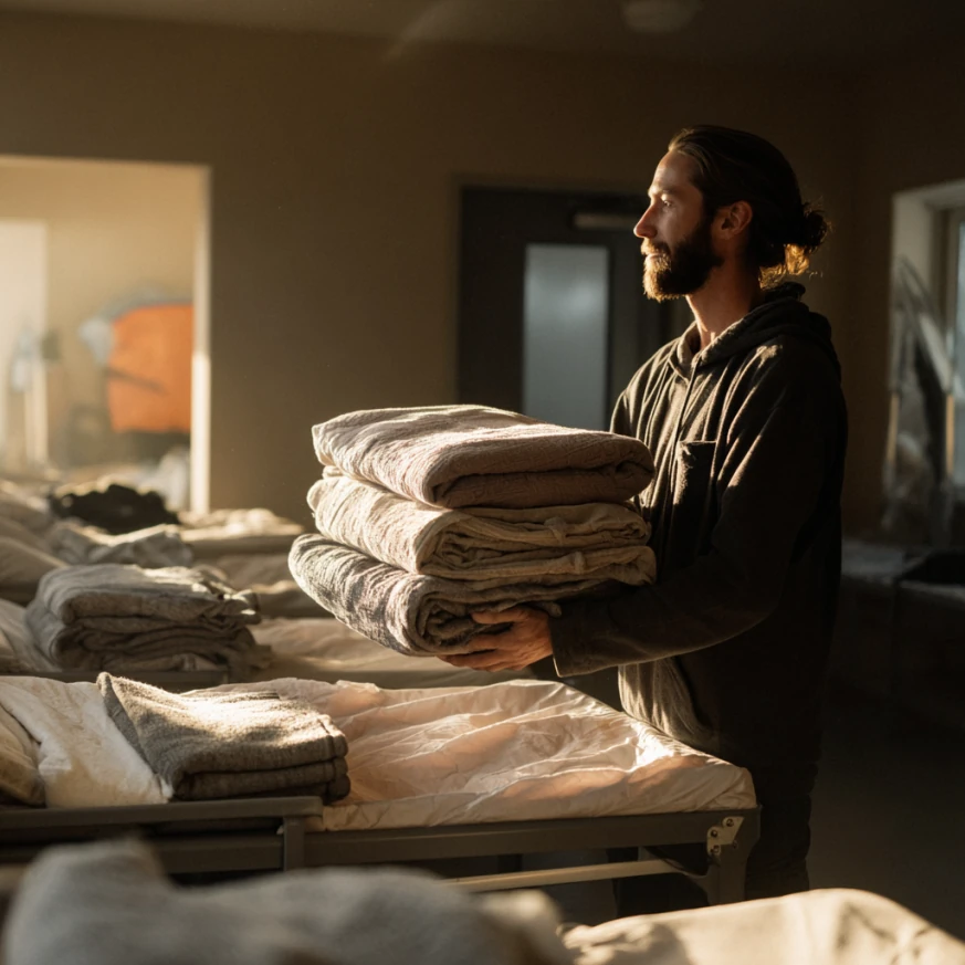 Salvation Army bedding donation