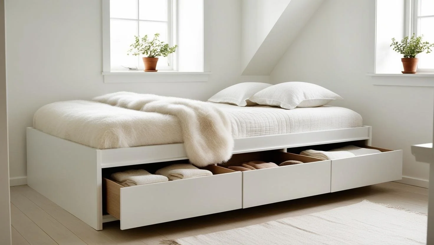 Metal Full Size Bed Frame with modern industrial decor