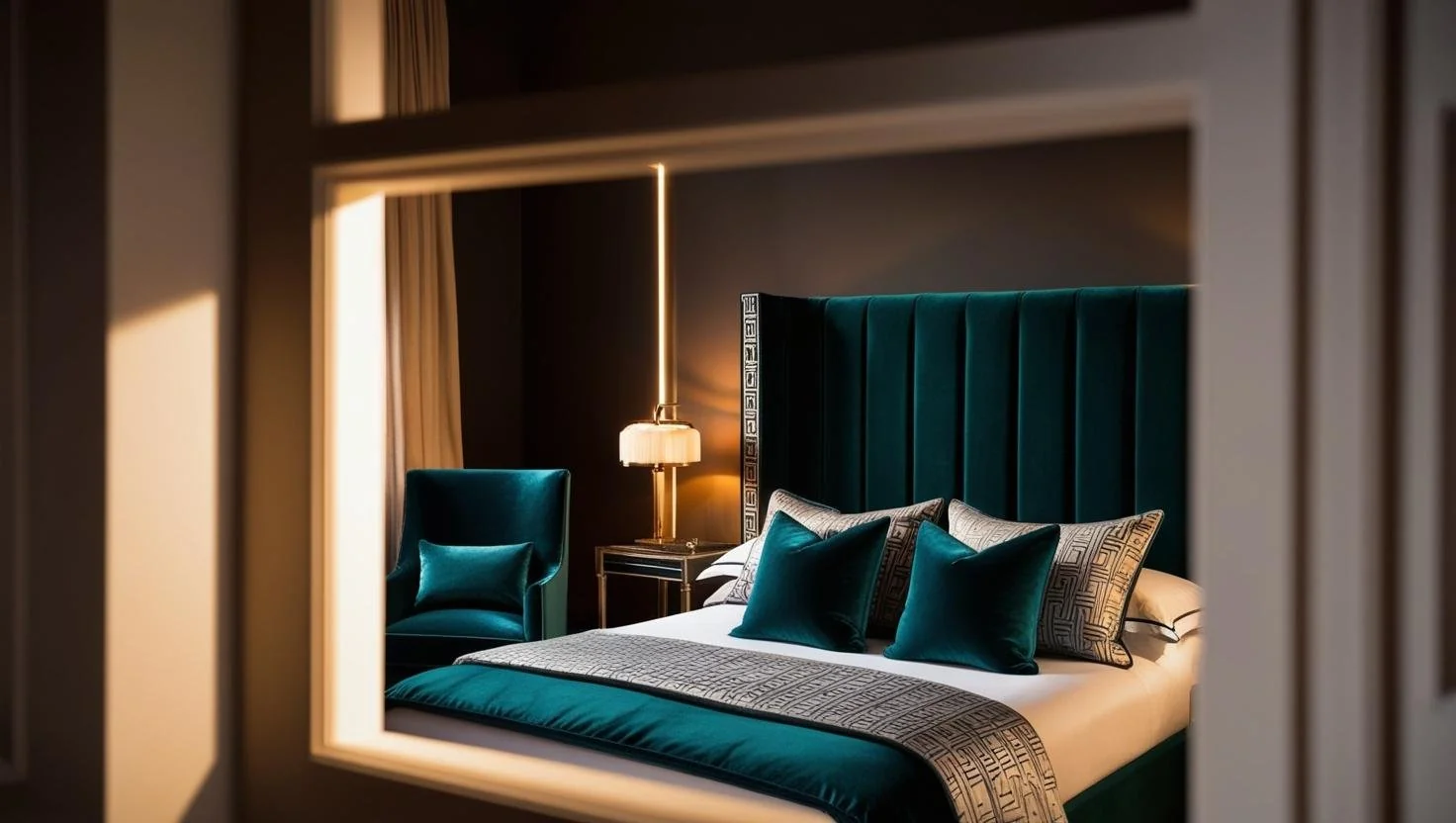 Canopy-ready Full Size Bed Frame with airy curtains and reading nook