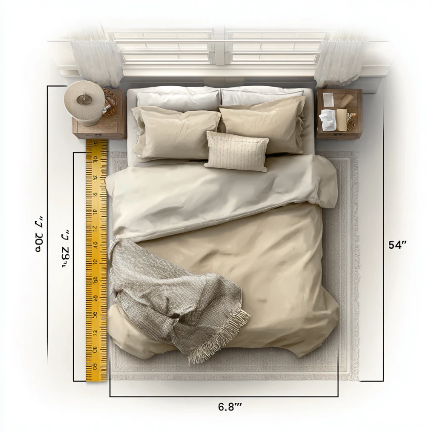 Measuring your room for a full — full size bed dimensions and clearance planning
