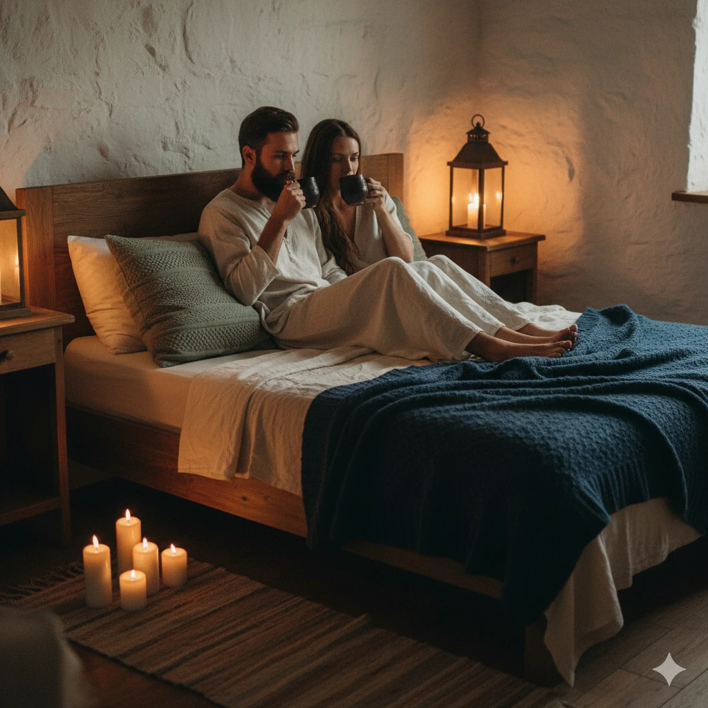 This illustration compares nobles and commoners within Medieval Wedding Bedding Ceremonies.