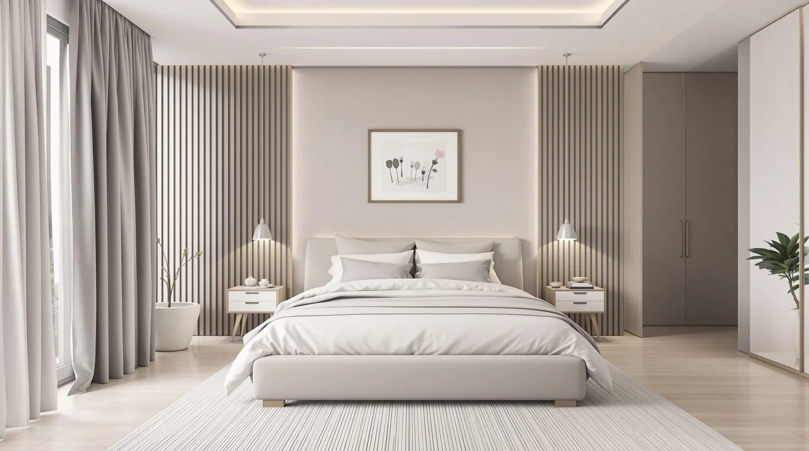 modern minimalist bedroom decor ideas with clean lines - popular bedroom decor styles