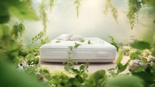 organic and eco-friendly mattress setup in bedroom