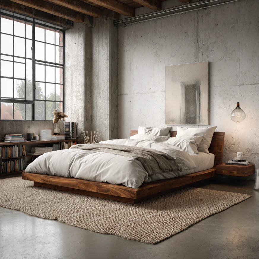 Exploring modern bed types in a minimalist loft (platform bed)