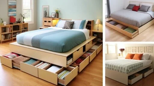 Twin Bed with Storage Underneath for kids room