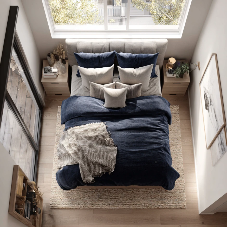 queen bed size in feet layout tips diagram with walking clearance