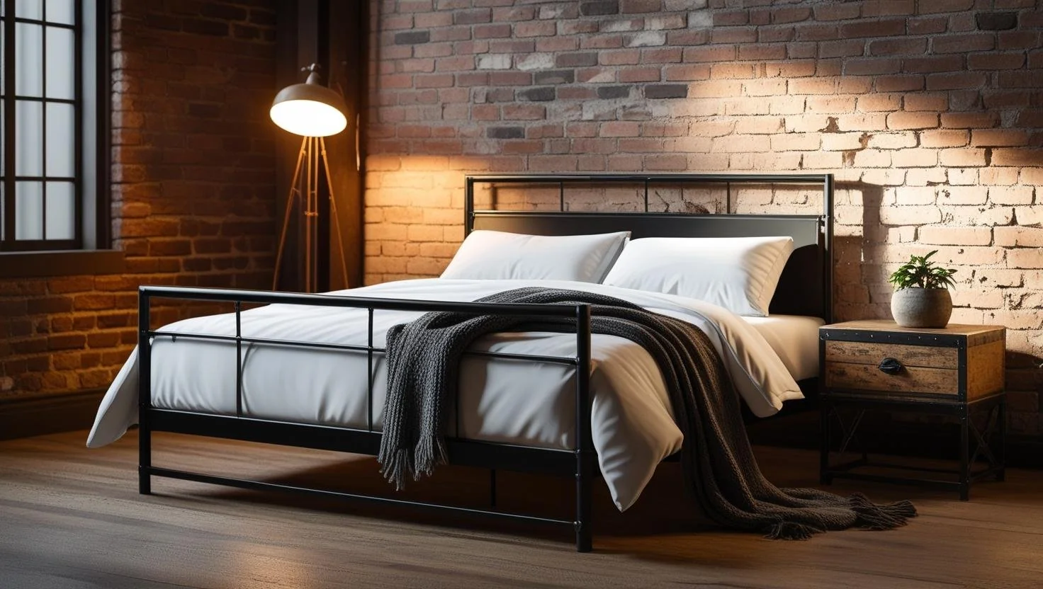 Modern queen size bed frame for cozy bedroom décor