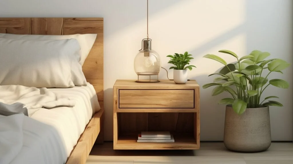 modern bedside tables with sustainable materials