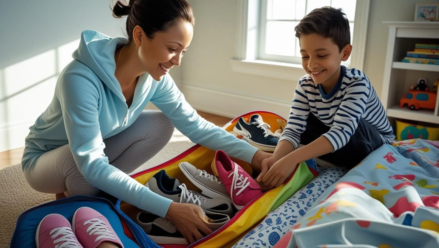 Maximizing space with under-bed shoe storage
