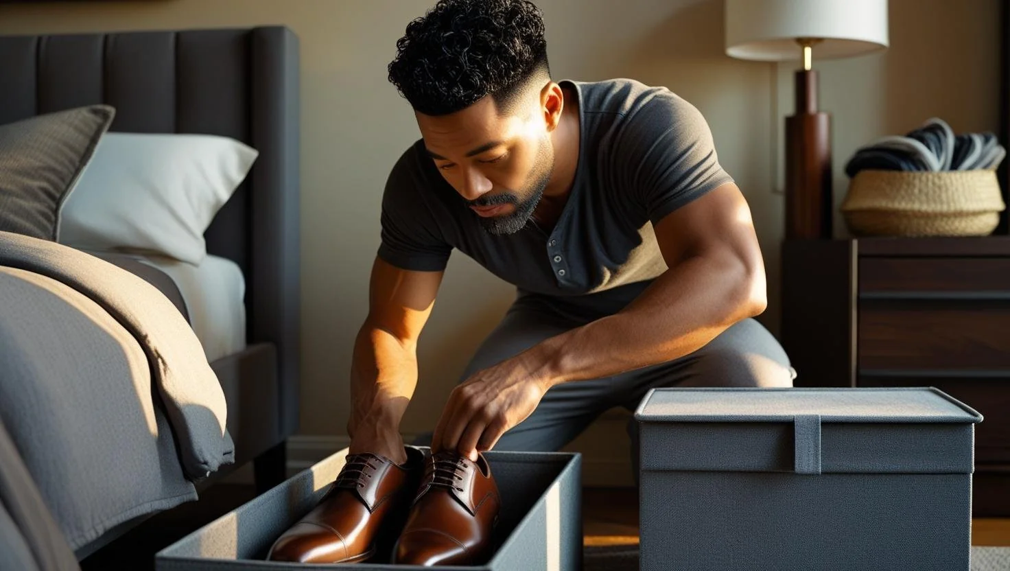 Benefits of under-bed shoe storage