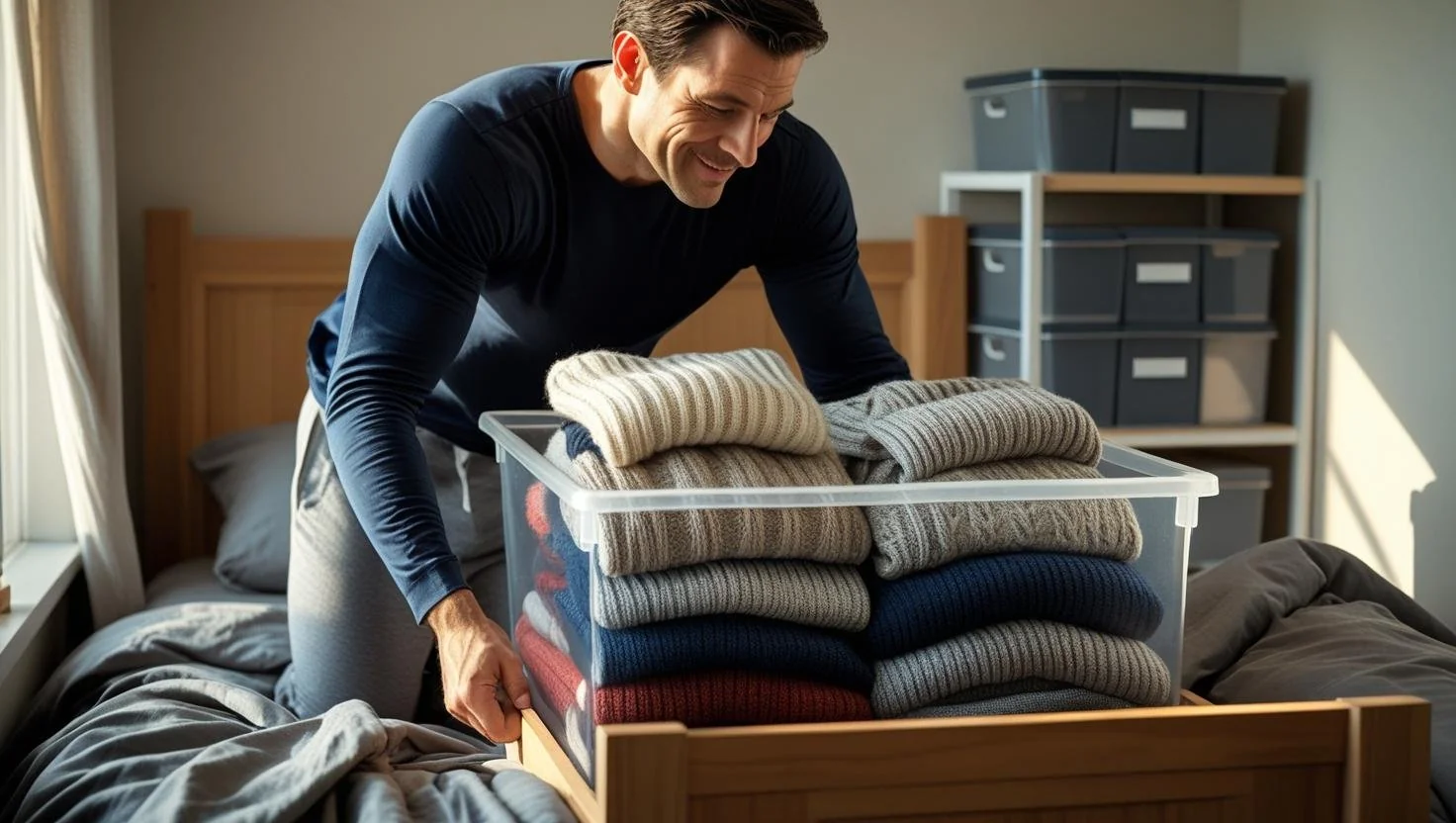 durable under-bed storage containers made of fabric and plastic