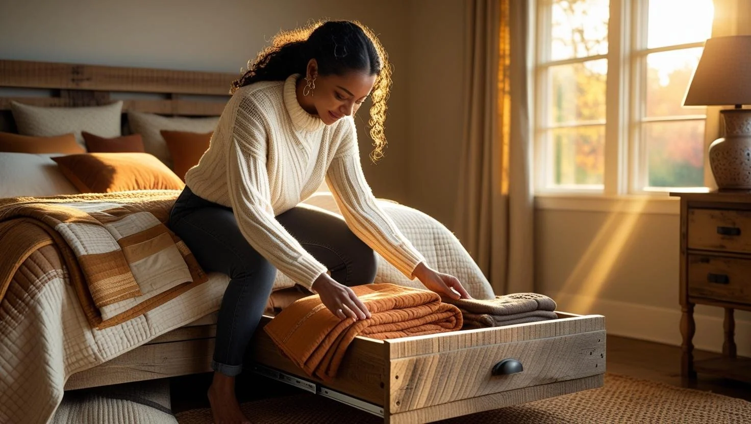 wheeled under-bed storage containers for easy access