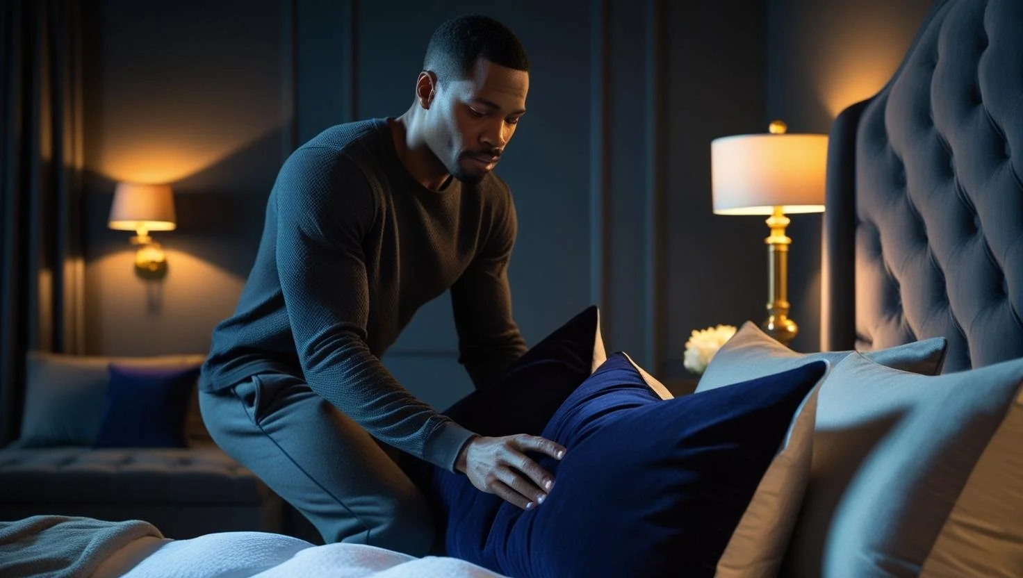 Jacobean style variations of shams on a classic bed