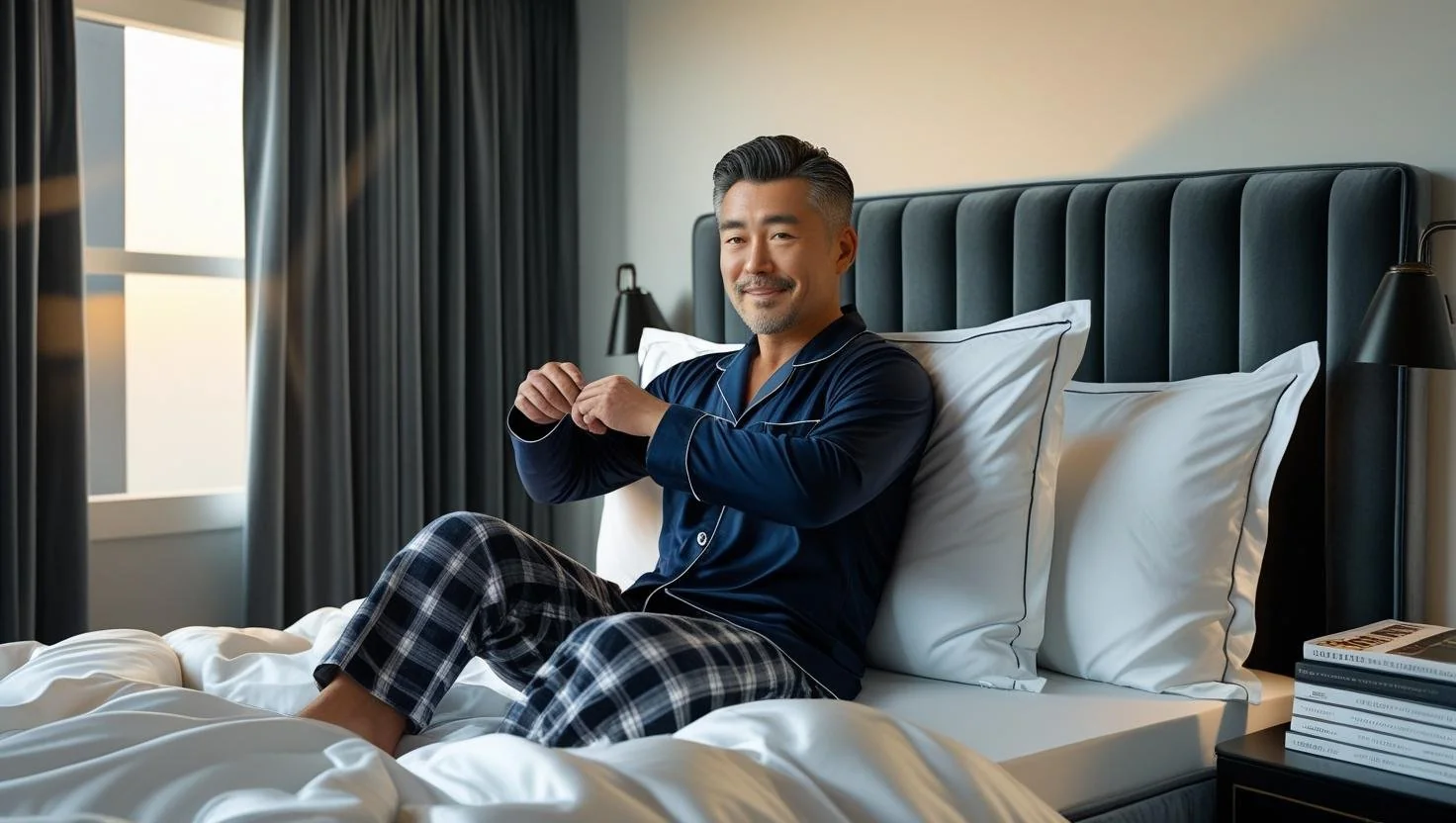 Layered fabric decor with velvet bed frame