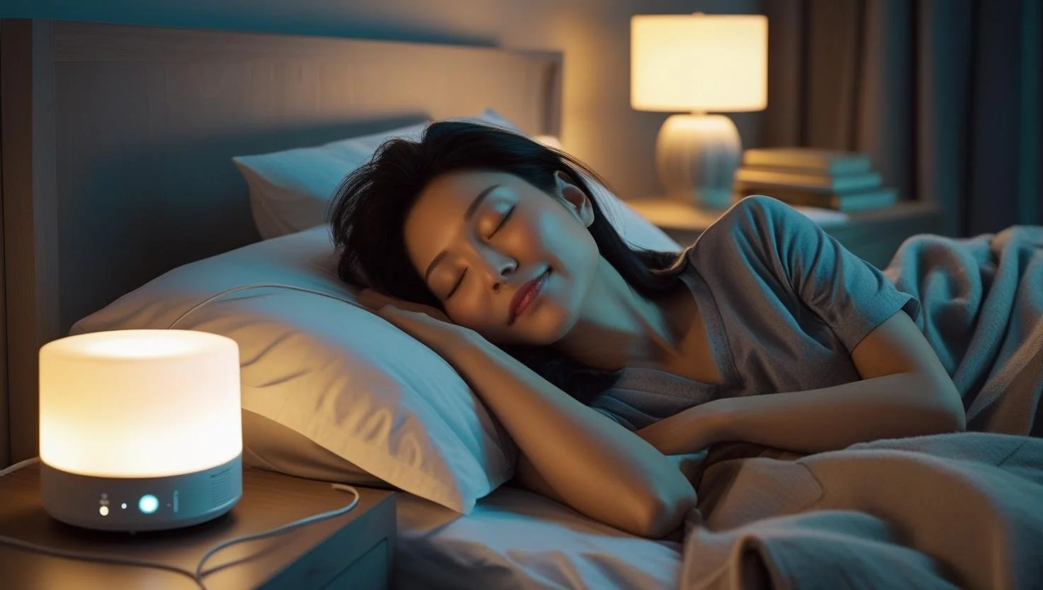 Calming effect of white and brown noise for sleep