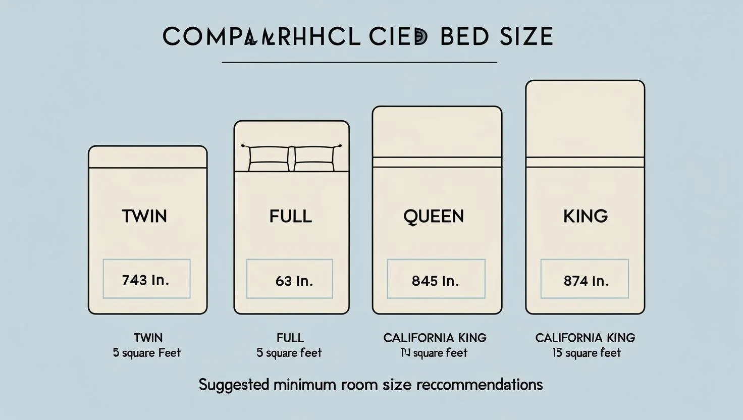 Room layout examples for different bed sizes