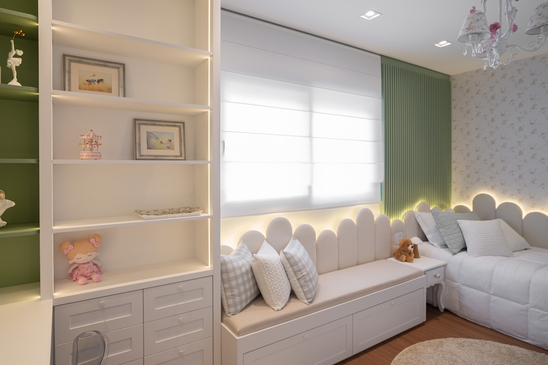 This photo embodies care and maintain bedroom carpets tips by showing furniture coasters that prevent dents and crushing in bedroom carpet.