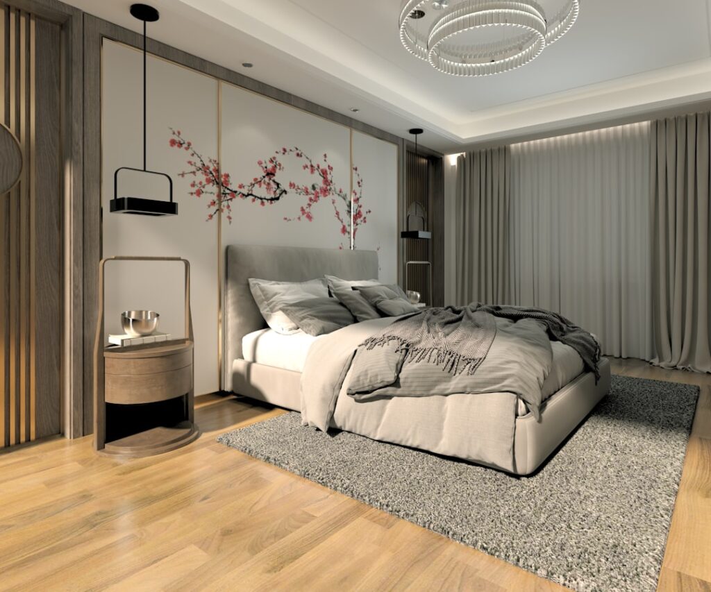 Bedroom Furniture Layout in a cozy bedroom setting