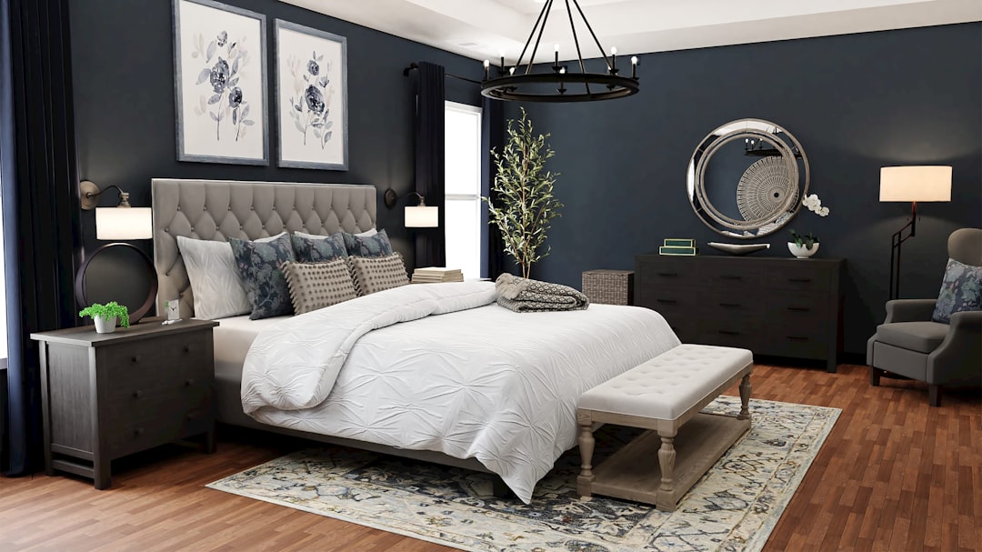 This styled vignette shows bedside table lamps sized to the nightstand, proving that bedside table lamps should leave room for essentials and still feel proportionate.