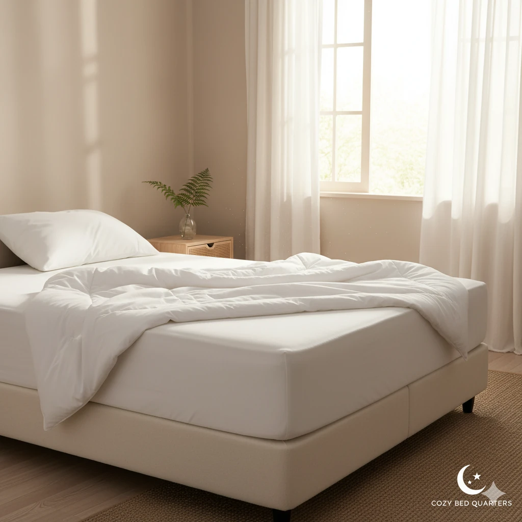 freshly cleaned mattress and tidy bedroom after following how to clean featuring clean mattress