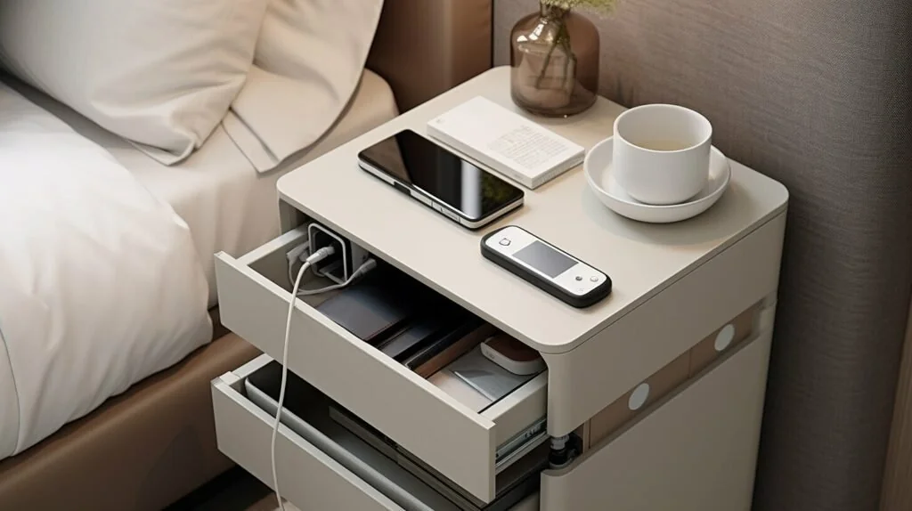 modern bedside tables — compact and efficient bedside table