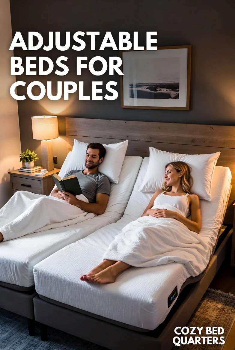 Adjustable beds for couples in split king setup, one partner reading w featuring adjustable beds worth couples?