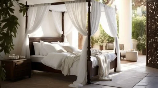 four-poster bed